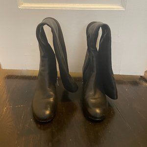 Sam Edelman Black Leather Over the Knee Boots